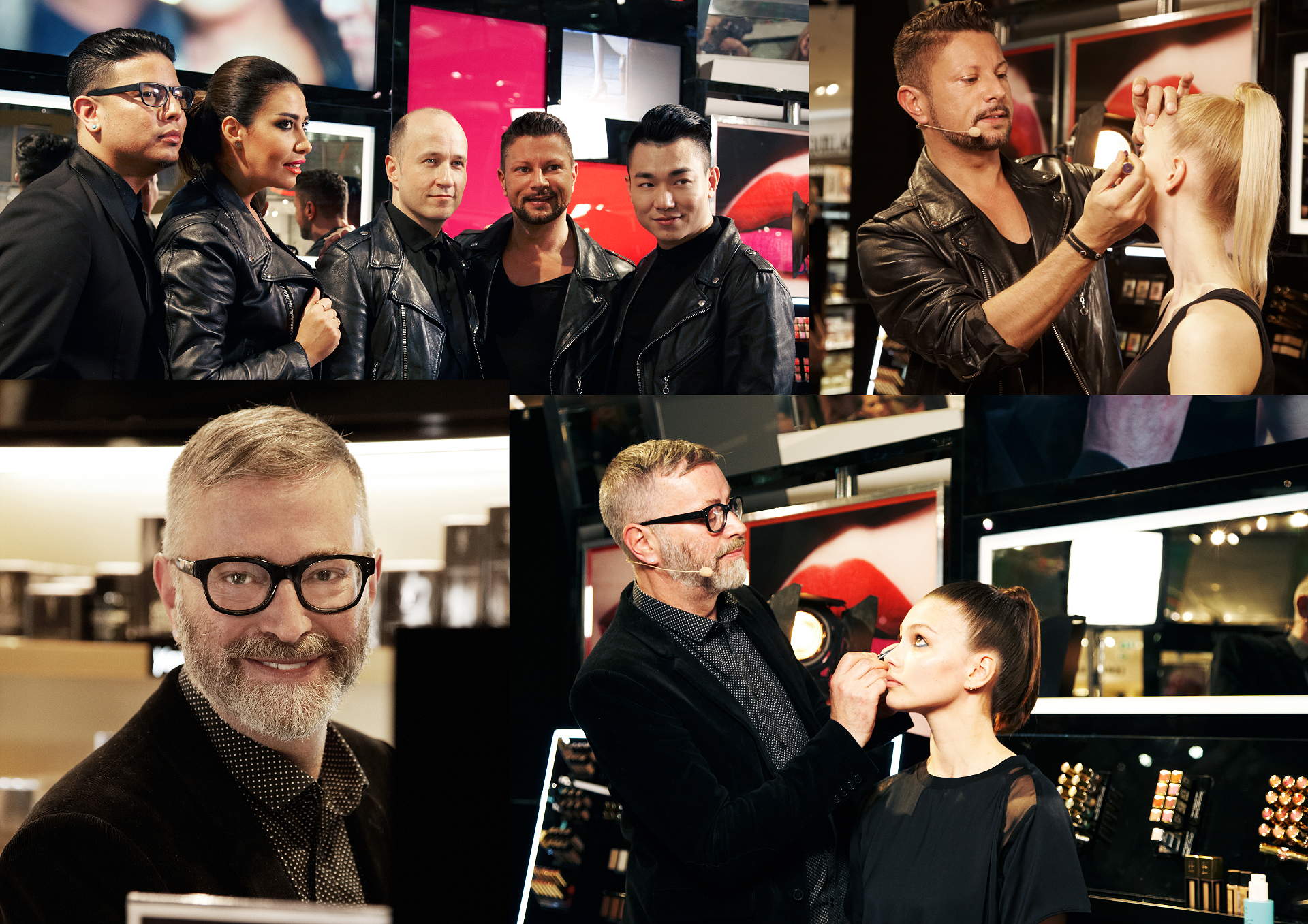 Internationale Make-up-Artists auf dem After Work Event von YSL Beauté und Lloyd Simmonds beim Präsentieren des neuen Looks.