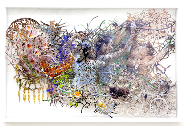 Yuki Tawada, The Infinite Plan”, 2012, 96 x 146 x 7 cm, angebrannter Inkjetdruck auf Acrylglasscheiben