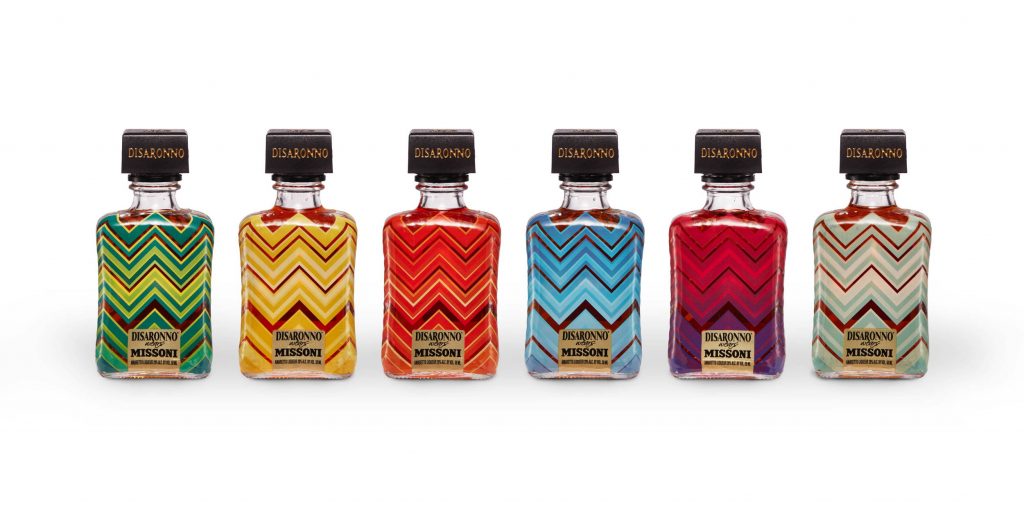 Miniatur-Flaschen von Disaronno x Missoni